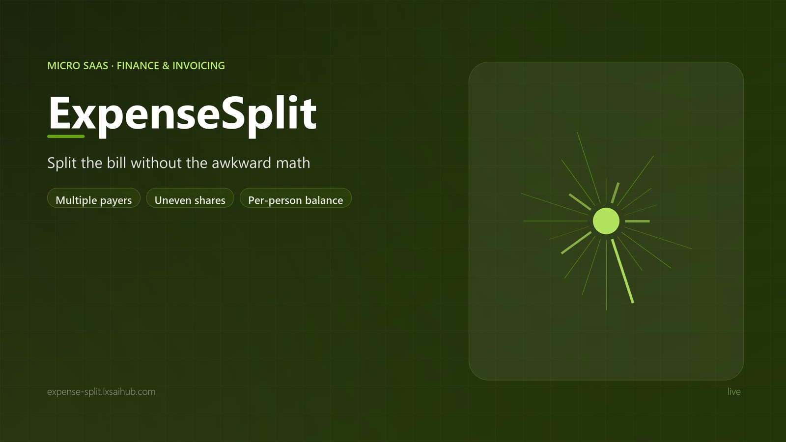 ExpenseSplit feature overview